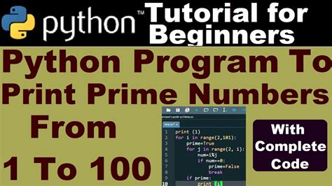 print prime numbers from 1 to 100 in python – .